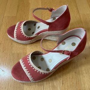 Boden Pink Espadrille Wedges (EU 38)
